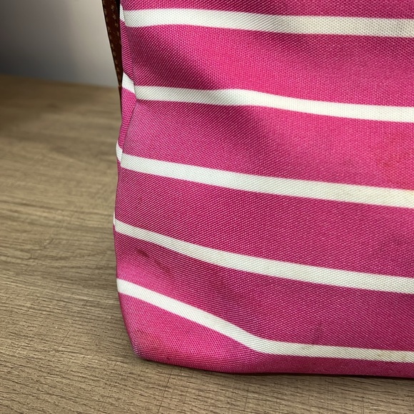 Dooney and Bourke, pink white striped canvas bag Crossbody - Picture 7 of 16